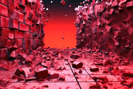 Surreal 3d background texture created with generative AI technologyの素材