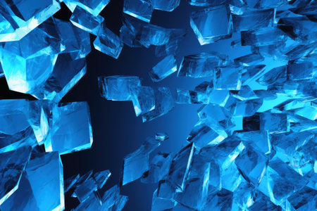 Three dimensional ice background texture created with generative AI technologyの素材