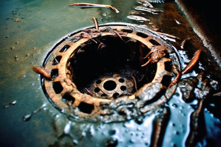 Down the drain created with generative AI technologyの素材