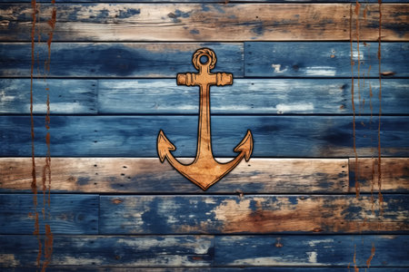 A maritime background texture with copy space created with generative AI technologyの素材