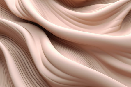 Wavy fabric background texture created with generative AI technologyの素材
