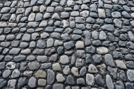 Background of an old cobblestone street in a historic old townの素材