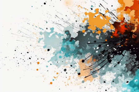Abstract Paint splashes background created with generative AI technologyの素材