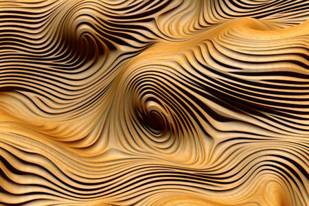 Surreal three dimensional wooden background texture created with generative AI technologyの素材