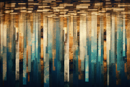 A background of colourful wooden boards in vintage lookの素材