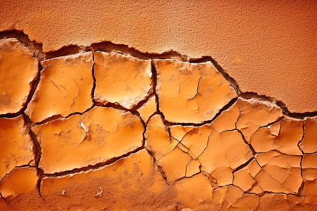 An old terracotta stone wall background texture in brown tonesの素材
