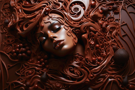 A beautiful and tasty chocolate artworkの素材