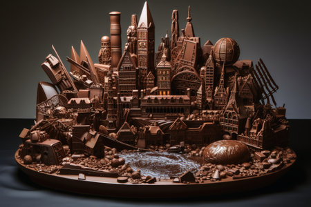 A beautiful and tasty chocolate artworkの素材