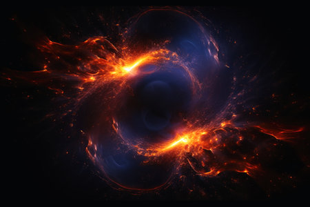 A supermassive black hole in spaceの素材