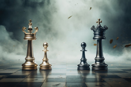 King and Queen of a Chess Gameの素材
