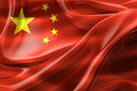 China flag - realistic waving fabric flag