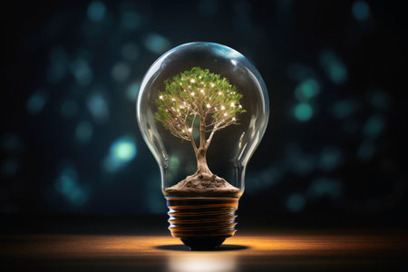 A Renewable energy concept backgroundの素材