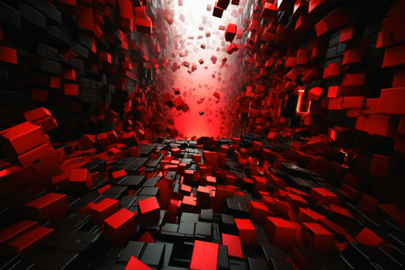 A colorful abstract three dimensional backgroundの素材