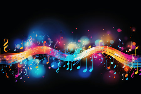 A colorful music backgroundの素材