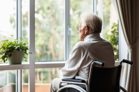 A lonely pensioner in a retirement home