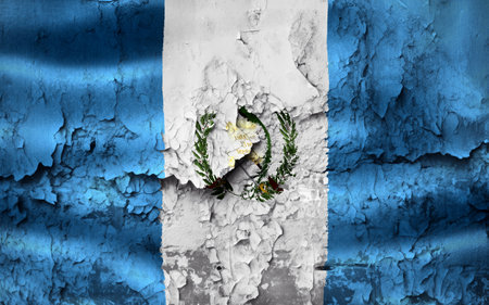 Guatemala flag - realistic waving fabric flagの写真素材