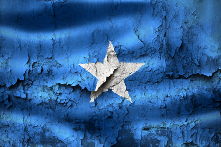 3D-Illustration of a Somalia flag - realistic waving fabric flag.の写真素材