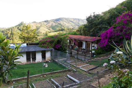 Country house with stables in Colombian green mountainsのeditorial素材