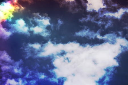 Colorful dramatic clouds in the sky