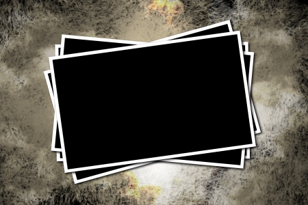 Black frame on a grungy decorの写真素材