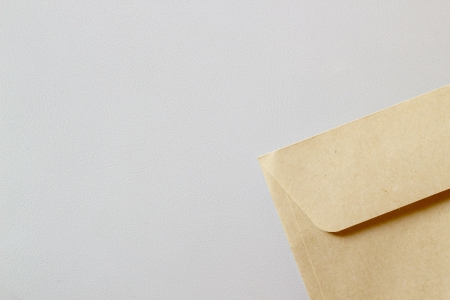 Real envelope corner and epmty space for textの写真素材