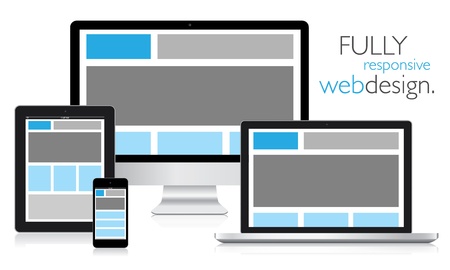 Fully responsive web design in electronic devices