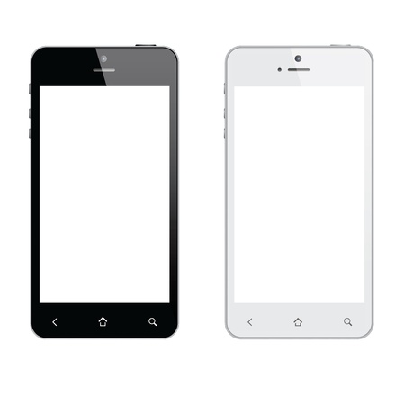 Realistic mobile phone isolated Realistic mobile phone isolated