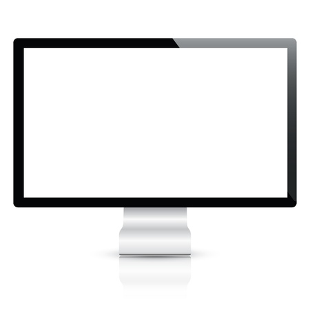 Computer display isolated on whiteのイラスト素材