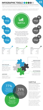Awesome infographic tools set 3 of 4のイラスト素材