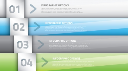 Modern glossy business infographic four options vectorのイラスト素材