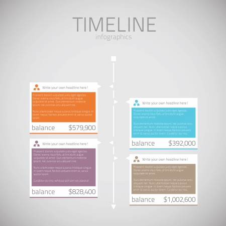 Timeline infographic template vectorのイラスト素材
