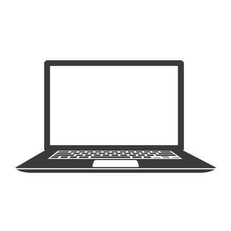 Laptop vector illustration icon isolated on white backgroundのイラスト素材