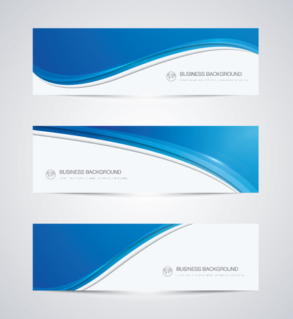 Abstract business background banner beautiful blue waveのイラスト素材