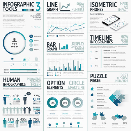 Business Elements for Data Visualization Infographicsのイラスト素材