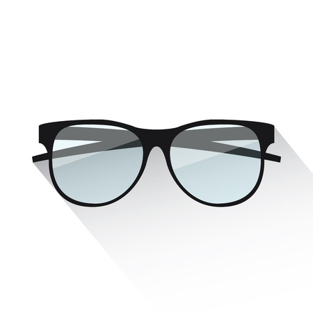 Flat eyeglasses vector illustration isolated on whiteのイラスト素材