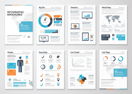 Infographic brochure elements for business data visualizationのイラスト素材