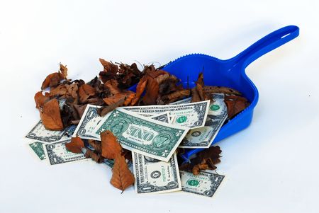 A photo from an allegoric series dealing with the banking crisis in the US, September 2008の写真素材