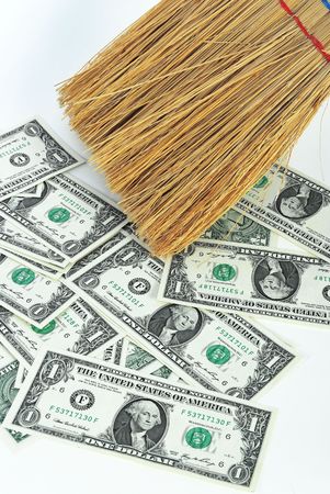 A photo from an allegoric series dealing with the banking crisis in the US, September 2008の写真素材