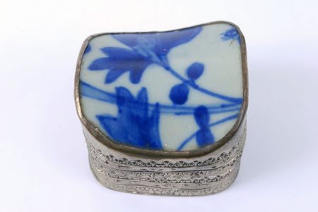 A studio shots of small boxes (various materials) usually used as pill boxes/jarsの写真素材