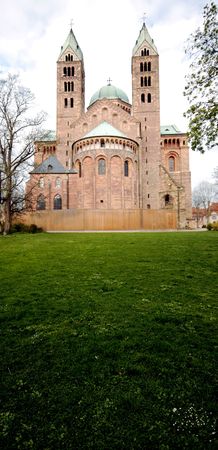 Views of the Speyer Cathedral, UNESCO World heritage site, Rhineland-Palatinate, Germanyの写真素材