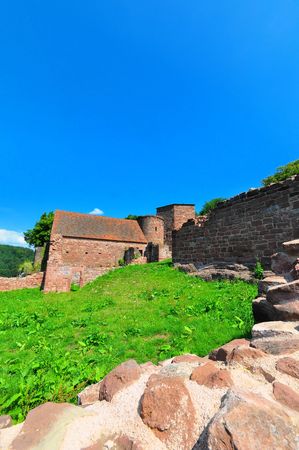 Shot of the Luetzelburg Castle, one of the most important medieval castles in Lorraine county, Franceの写真素材