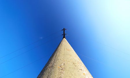 A power pole shot somewhere in south west Germanyの写真素材