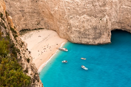 Beautiful cove beach in Greeceのeditorial素材