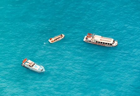 Passenger boats at Ionian seaのeditorial素材