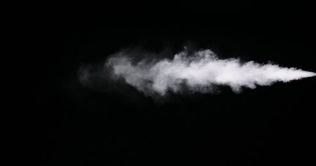 Vapour isolated on black backgroundの写真素材