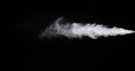 Vapour isolated on black backgroundの写真素材