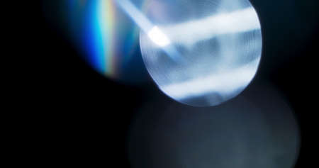 Rainbow Light Flare Prism Rainbow Light Flares Overlay on Black Background