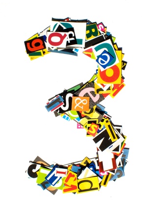 number 3の写真素材