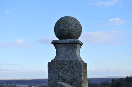 One small part of the decorative concrete sphere on Pertrovaradin Fortress, Novi Sad, Serbiaの写真素材