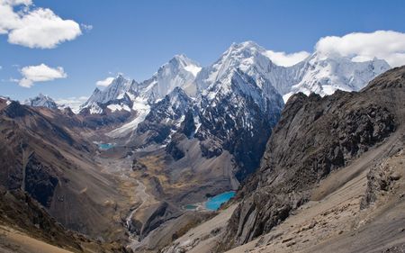 A view from the San Antonio pass, Huayhuash, Peruの写真素材